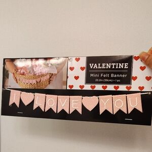 Mini Felt Banner - Pink